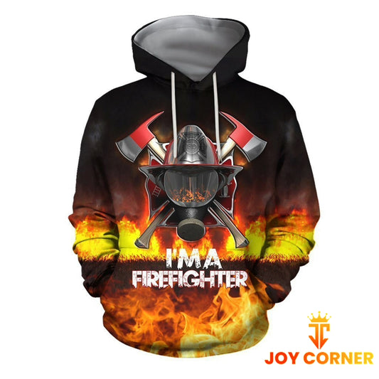 Joycorners Im A Firefighter Mask and Axe All Over Printed 3D Shirts