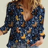 Joycorners Blue Ocean Pattern Horse All Over Printed 3D Casual shirt
