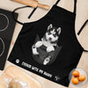 Joycorners Husky In The Pocket Black All Over Printed 3D Apron