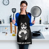 Joycorners Husky In The Pocket Black All Over Printed 3D Apron