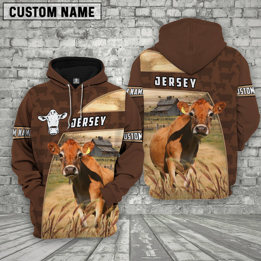 Joycorners Jersey Brown Farm Personalized 3D Hoodie