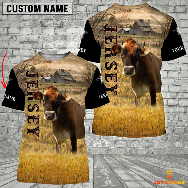 Joycorners Personalized Name Jersey Cattle On The Farm All Over Printed 3D Hoodie