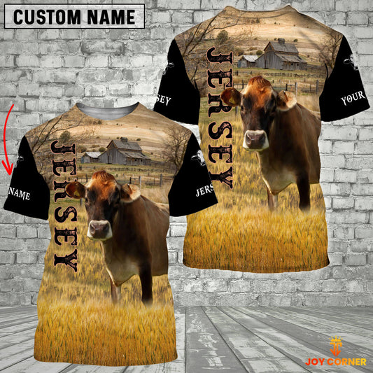 Joycorners Personalized Name Jersey Cattle On The Farm 3D Shirt