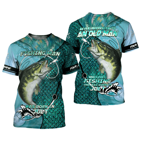 Joycorners Personalized Name Fishing Man Was Born In July All Over Printed 3D Shirts