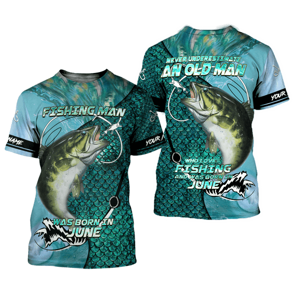 Joycorners Personalized Name Fishing Man Was Born In June All Over Printed 3D Shirts