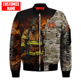 Joycorners Personalized Name Fireman Baisc Camo All Over Printed 3D Shirts