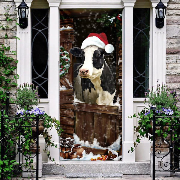 Joycorners Cow Cattle Christmas Door Cover