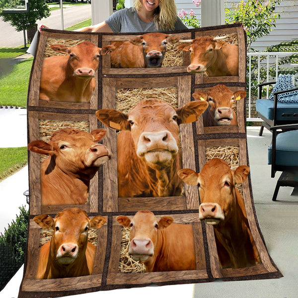 JoyCorners Limousin In Farm All Printed 3D Blanket