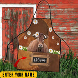 Joycorners Personalized Name Limousin Cattle All Over Printed 3D Apron