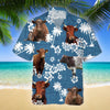 Joycorners Shorthorn Blue Tribal All Over Printed 3D Hawaiian Shirt