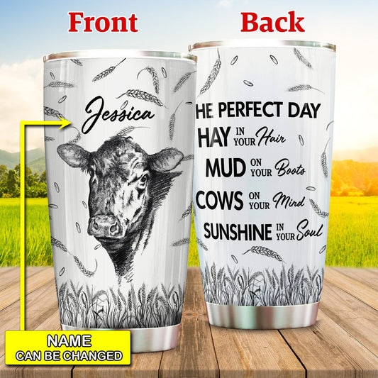 Joycorners Personalized Beefmaster Perfect Day Tumbler