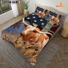 JoyCorners Texas Longhorn America Customized Name 3D Bedding Set