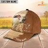 Joycorners Charolais No Horn Custom Name Brown Leather Pattern Cap