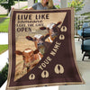 Joycorners Personalized Ayrshires Live Like Someone Left The Gate Open Blanket