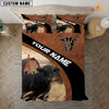 Joycorners Black Angus On The Farm Customized Name Red Barn Bedding Set