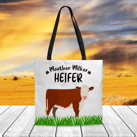 Joycorners Hereford Cattle All Over Printed 3D Tote Bag