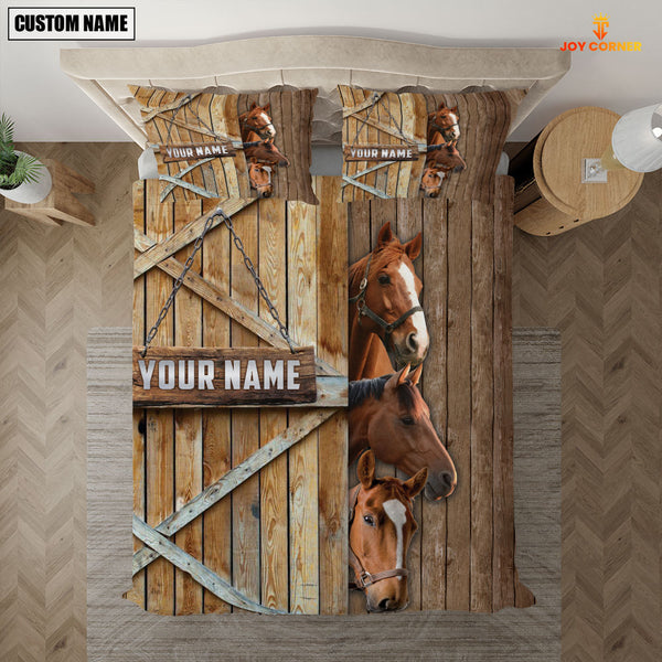 Joycorners Happy Farm Horse Wooden Door Bedding Set