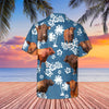 Joycorners RED ANGUS Cattle Blue Tribal All Over Printed 3D Hawaiian Shirt