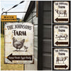 Joycorners Personalized Farm Chicken/Pig/Cattle All Printed 3D Metal Sign