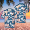Joycorners PIG Blue Tribal All Over Printed 3D Hawaiian Shirt