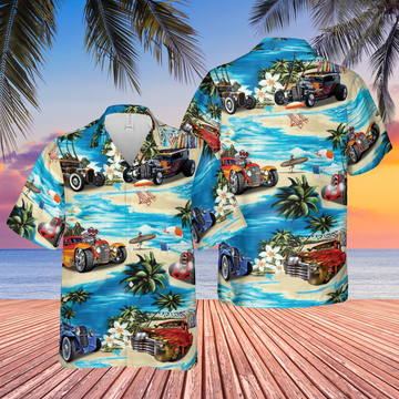 Joycorners Hot Rod Hawaiian Theme All Printed 3D Hawaiian Shirt