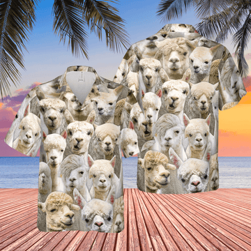 Joycorners Herd of Llamas All Over Printed 3D Hawaiian Shirt