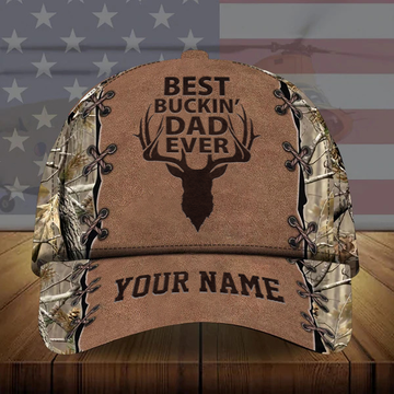 Joycorners Personalized Name Best Buckin' Dad Ever Hunter Cap