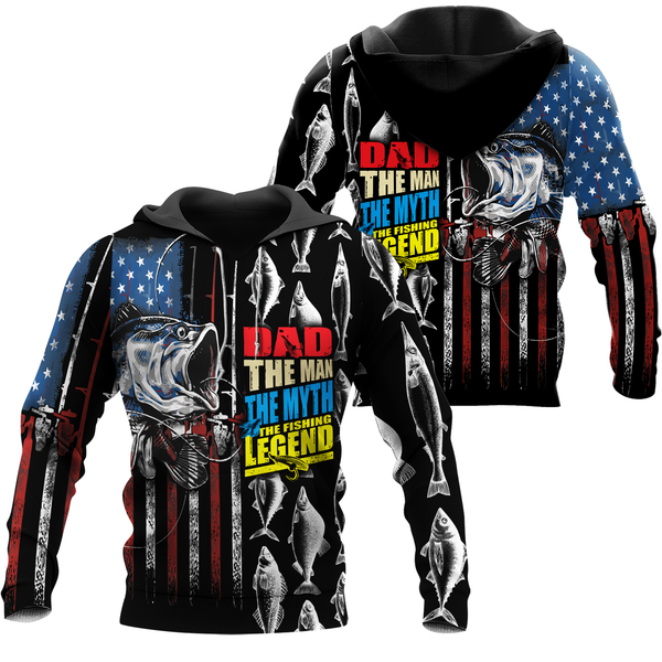 Joycorners Dad The Man The Myth The Fishing Legend All Over Printed 3D Shirts