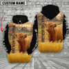 Joycorners Personalized Name Miniature Highland On The Farm All Over Printed 3D Hoodie