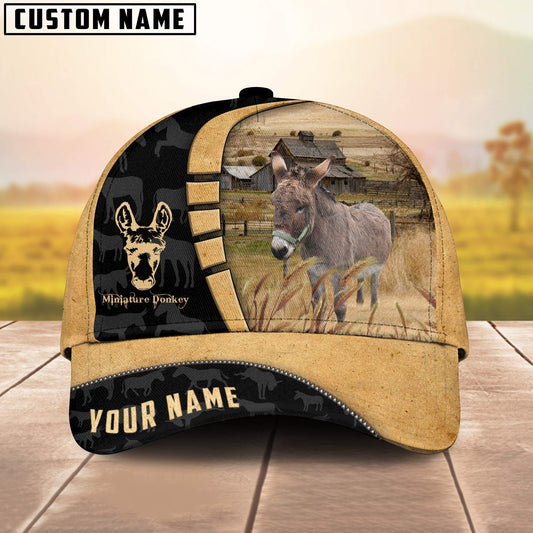 Joycorners Custom Name Miniature Donkey Cattle Farmhouse Field Cap TT20