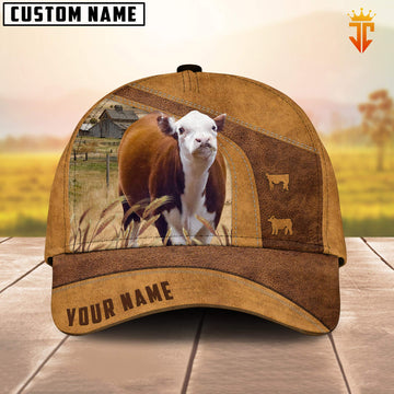 Joycorners Custom Name Mini Hereford Cattle Cap TT9