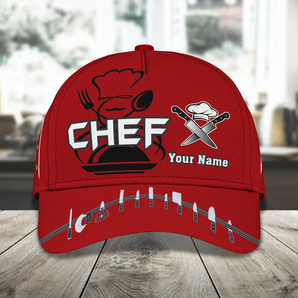 CHEF Personalized Name Cap Red