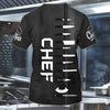 CHEF - Personalized Name 3D Black 01 All Over Printed Shirt