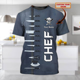 CHEF - Personalized Name 3D GR All Over Printed Shirt