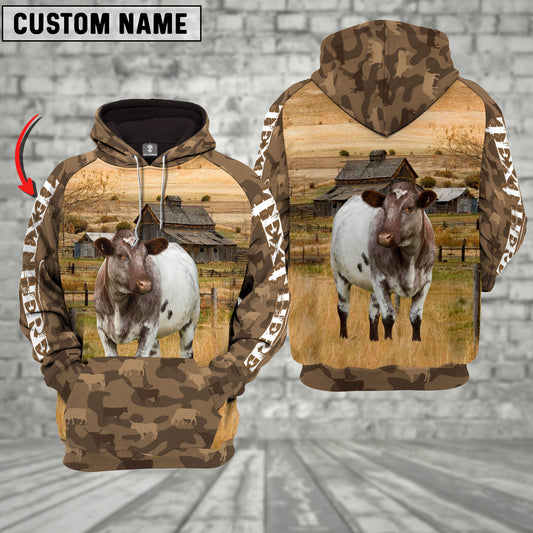 Joycorners Shorthorn Cattle Farming Personalized 3D Hoodie