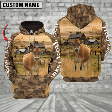 Joycorners Jersey Cattle Farming Personalized 3D Hoodie
