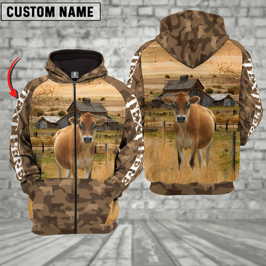 Joycorners Jersey Cattle Farming Personalized 3D Hoodie