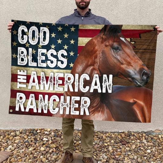 Joycorners GOD BLESS THE AMERICAN Morgan Horse HORSE 3D Printed Flag