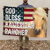 Joycorners GOD BLESS THE AMERICAN Mustang HORSE 3D Printed Flag