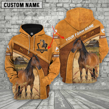 Joycorners Mustang Custom Name Race Hoodie