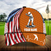 Joycorners Premium American Flag Old Man Plays Golf, Golf Hats Multicolored Personalized 3D Design All Over Printed