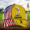 Joycorners Premium American Flag Old Man Plays Golf, Golf Hats Multicolored Personalized 3D Design All Over Printed