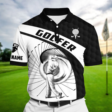 Joycorners Premium Cool Golfer, Golf Polo Shirts Multicolored Personalized 3D Design All Over Printed