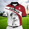 Joycorners Premium Cool Golfer, Golf Polo Shirts Multicolored Personalized 3D Design All Over Printed
