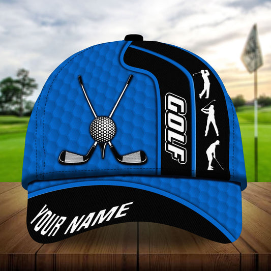 Joycorners Premium Unique Golf Club Cross And Ball, Golf Hats For Golf Lovers Multicolored Personalized 3D Design All Over Printed