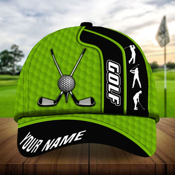 Joycorners Premium Unique Golf Club Cross And Ball, Golf Hats For Golf Lovers Multicolored Personalized 3D Design All Over Printed