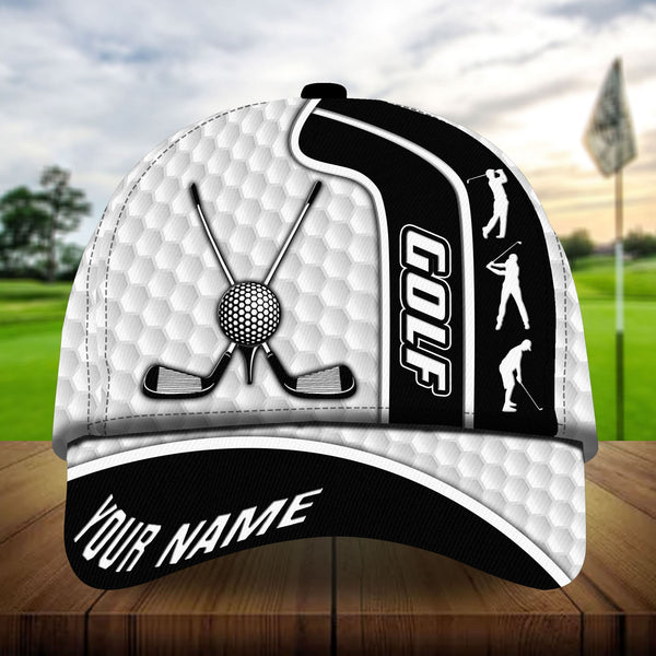 Joycorners Premium Unique Golf Club Cross And Ball, Golf Hats For Golf Lovers Multicolored Personalized 3D Design All Over Printed