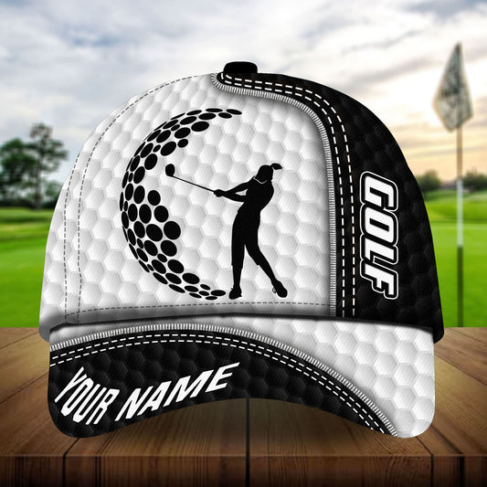 Joycorners Premium Unique Golfer And Ball, Golf Hats For Golf Lovers Multicolored Personalized 3D Design All Over Printed