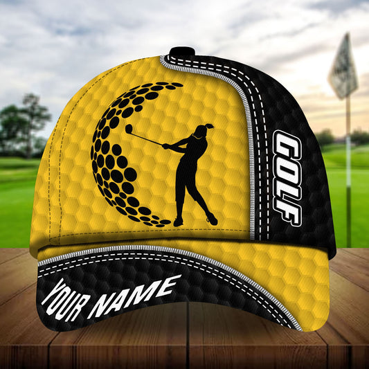 Joycorners Premium Unique Golfer And Ball, Golf Hats For Golf Lovers Multicolored Personalized 3D Design All Over Printed