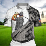 Joycorners The Coolest Skull Golf Polo Shirts Multicolored Personalized 3D Design All Over Printed
